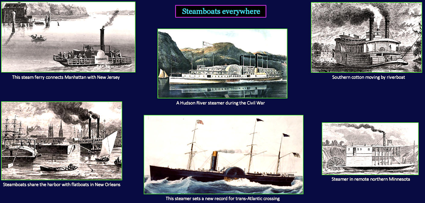 Commercial steamers, 1860s